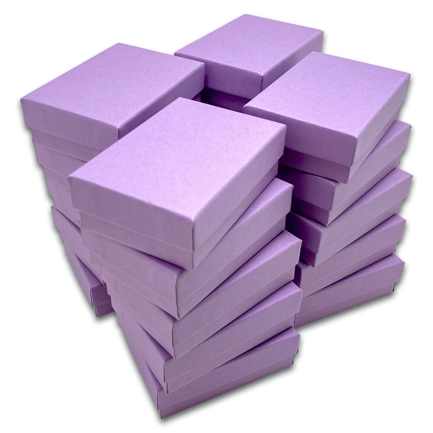 #32 - 3 1/4" x 2 1/4" x 1" Matte Purple Cotton Filled Paper Box