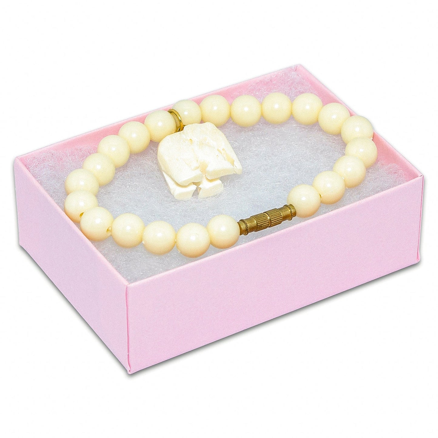#32 - 3 1/4" x 2 1/4" x 1"H Pink Cotton Filled Box