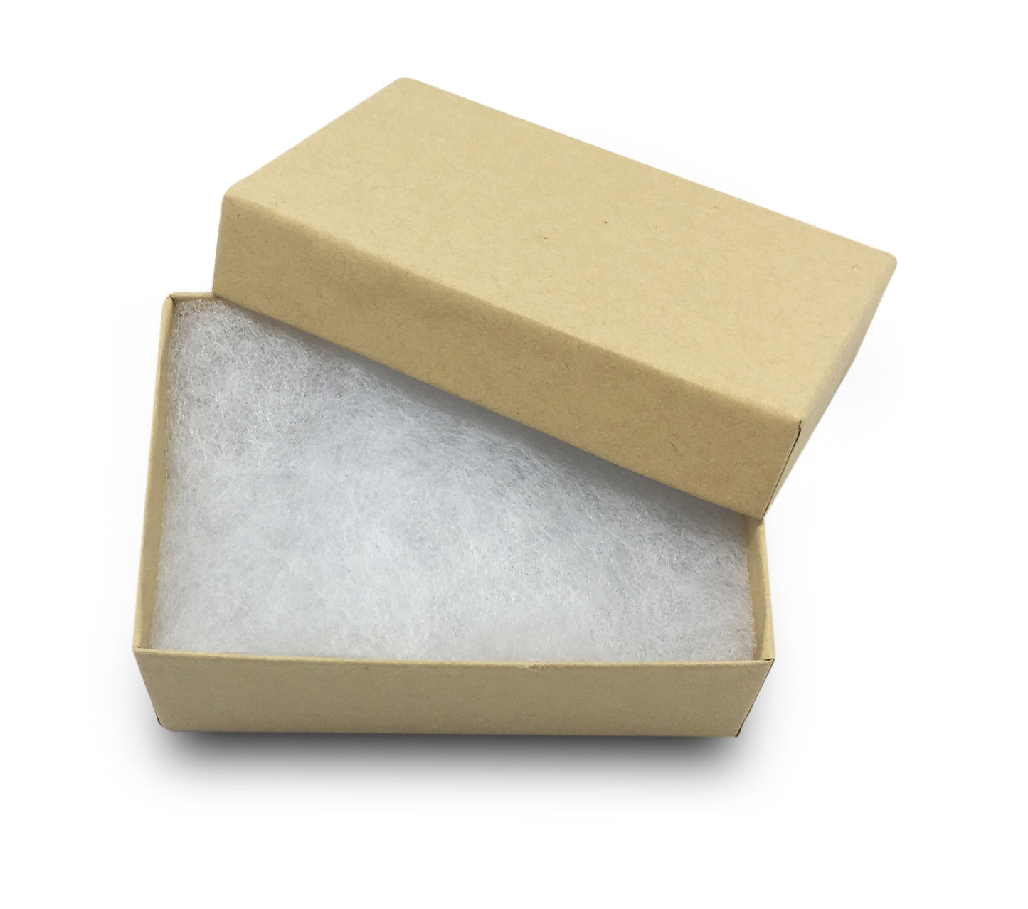 #K32 - 3 1/4" x2 1/4"x 1"H Kraft Cotton Filled Paper Box