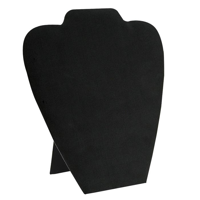 Black Velvet Wide Jewelry Necklace Display Easel, 8-5/8" Tall