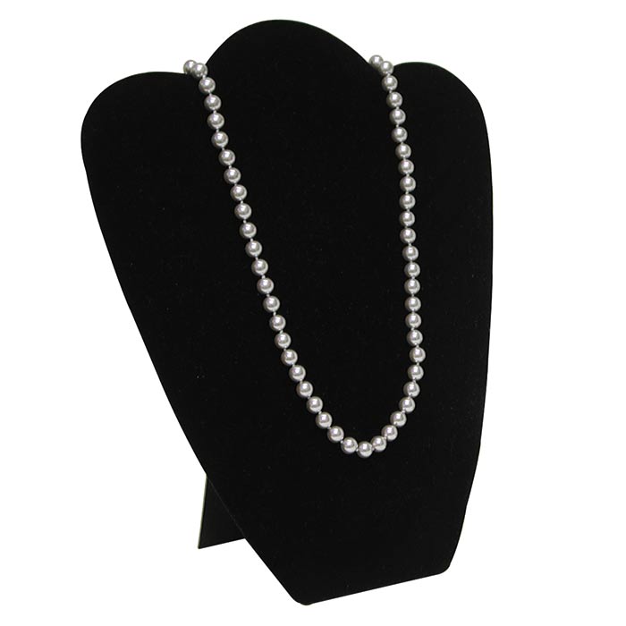 Black Velvet Jewelry Necklace Display Easel, 10-7/8" Tall
