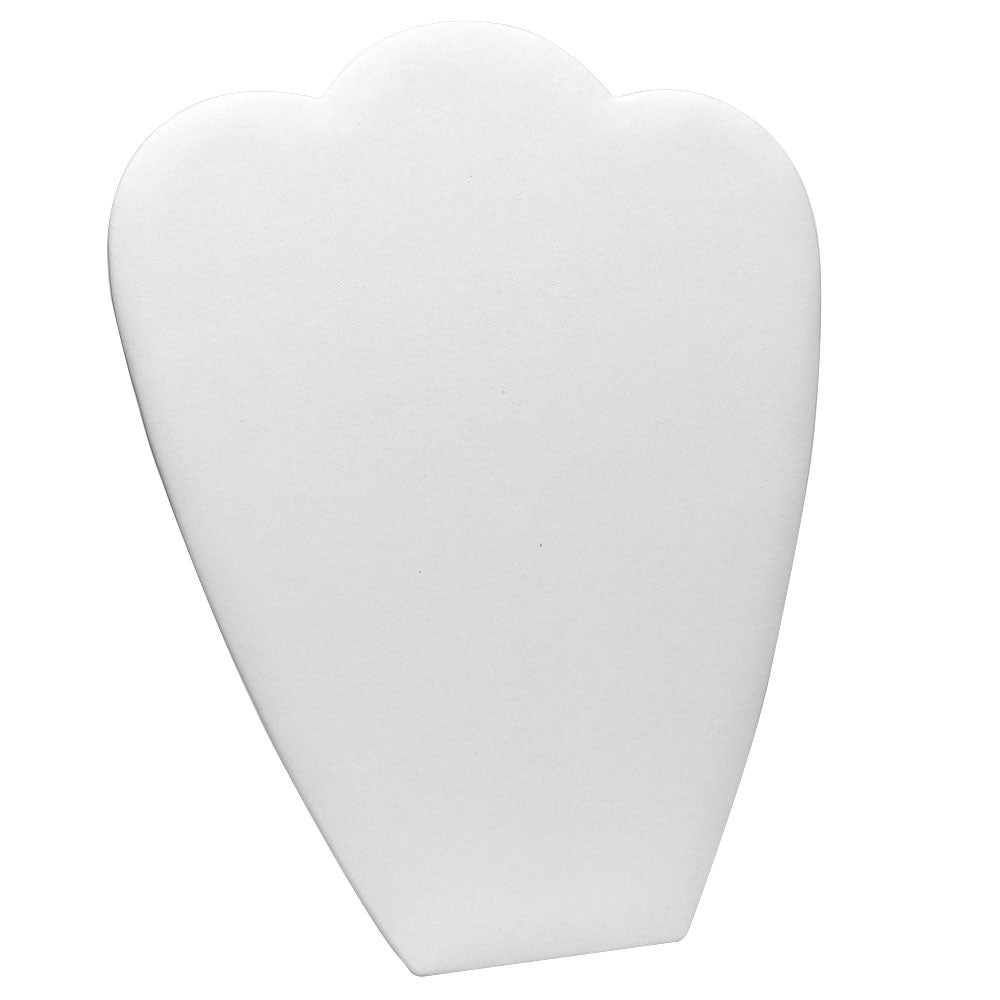 White Leatherette Jewelry Necklace Display Easel, 10-7/8" Tall