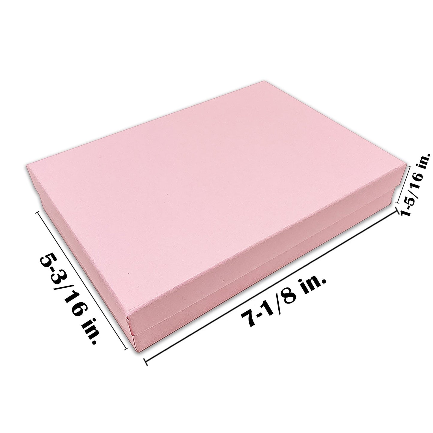 #75 - 7 1/8" x 5 1/8" x 1 1/8"H Pink Cotton Filled Box