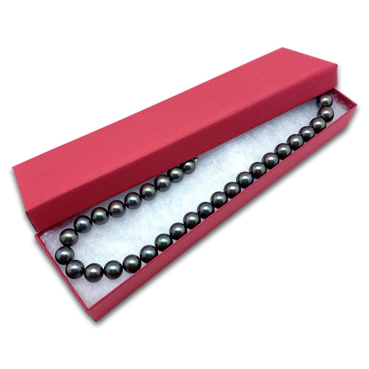 #82 - 8" x 2" x 1" Matte Red Cotton Filled Box