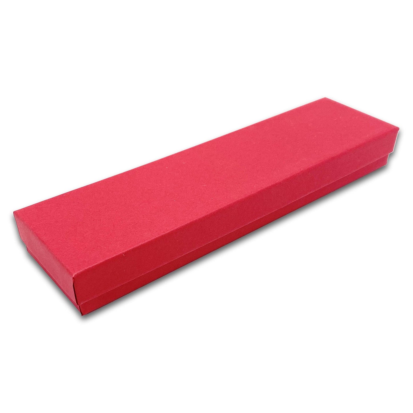 #82 - 8" x 2" x 1" Matte Red Cotton Filled Box