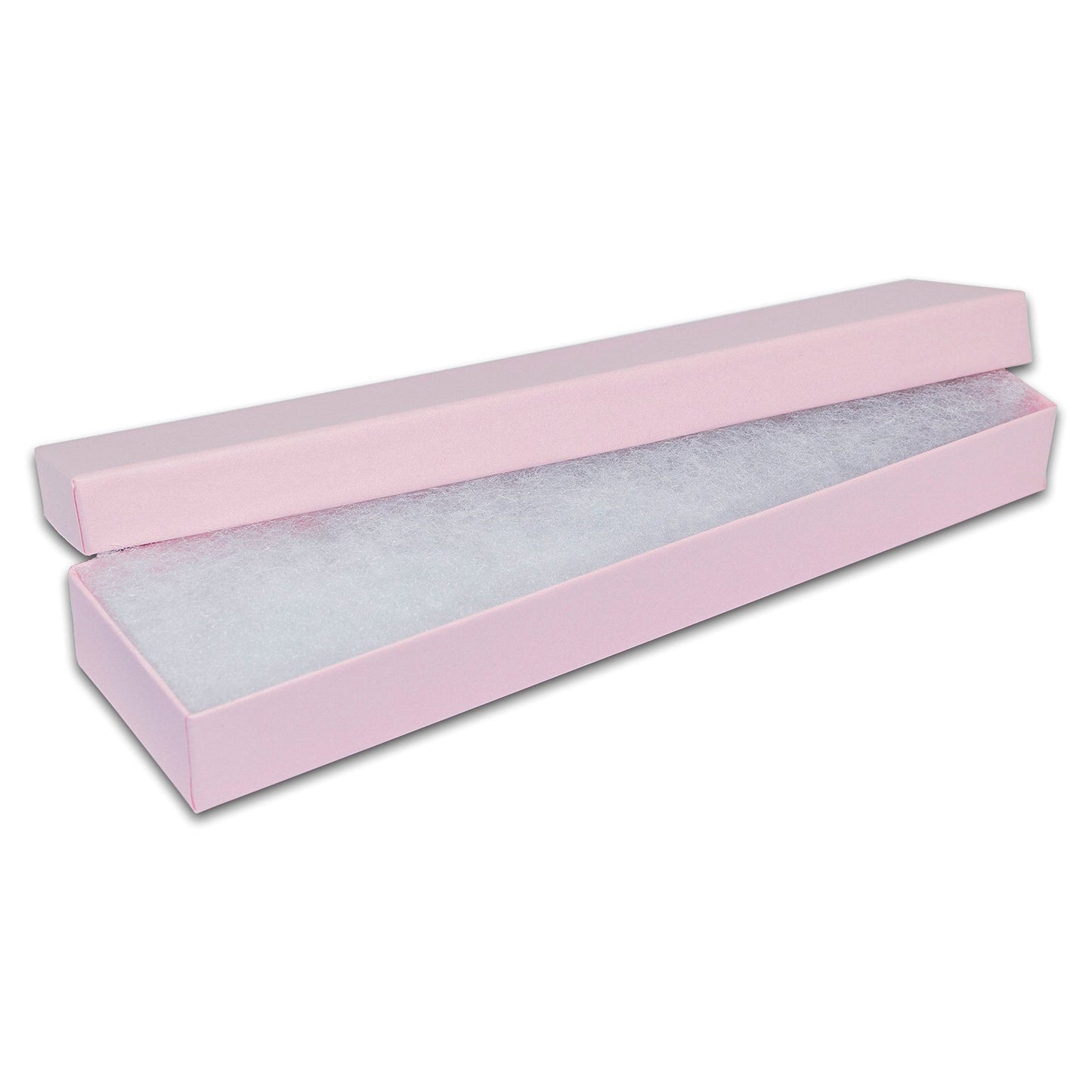 #82 - 8" x 2" x 1"H Pink Cotton Filled Box