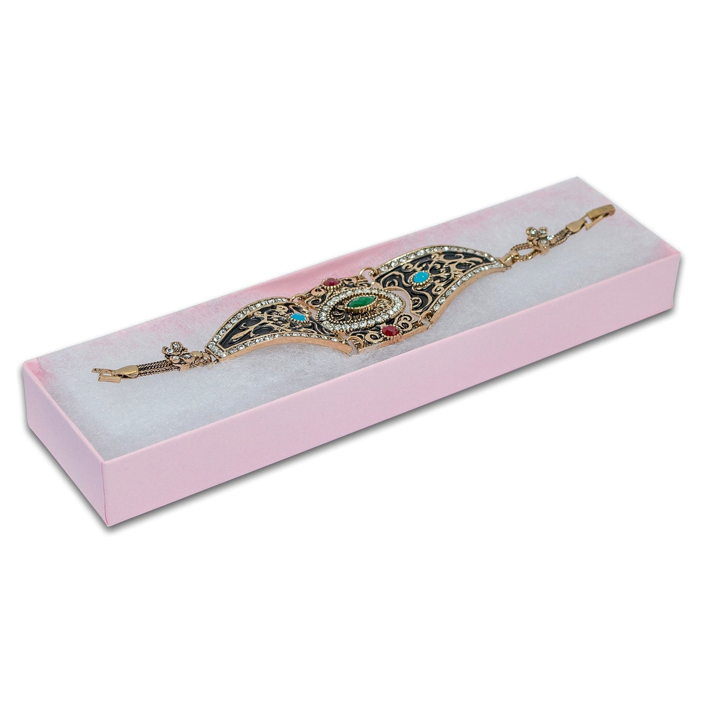 #82 - 8" x 2" x 1"H Pink Cotton Filled Box