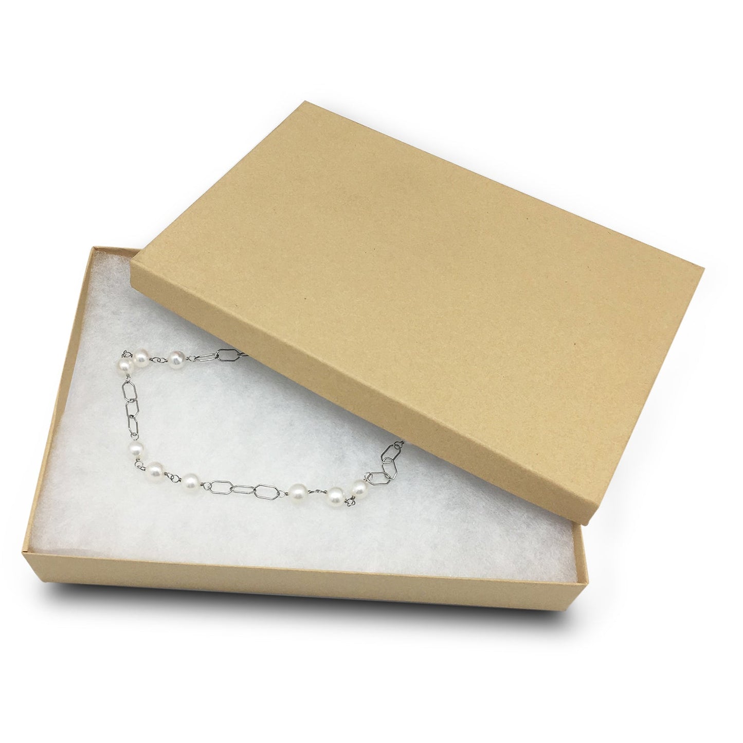#K85 - 8 1/8" x 5 5/8" x 1 3/8" Kraft Cotton Filled Paper Box