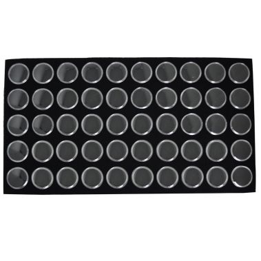 Full Size Black Foam 36 Acrylic Jar Gemstone Tray Liner