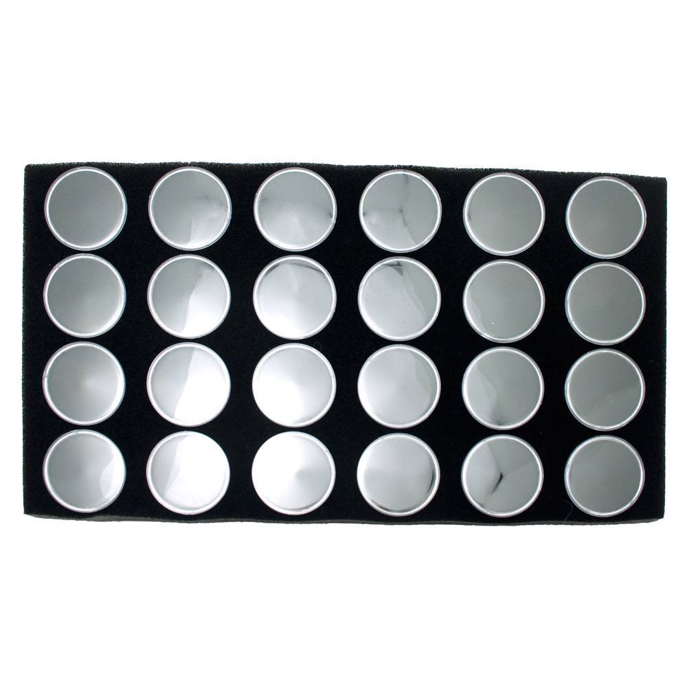 Full Size Black Foam 24 Acrylic Jar Gemstone Tray Liner