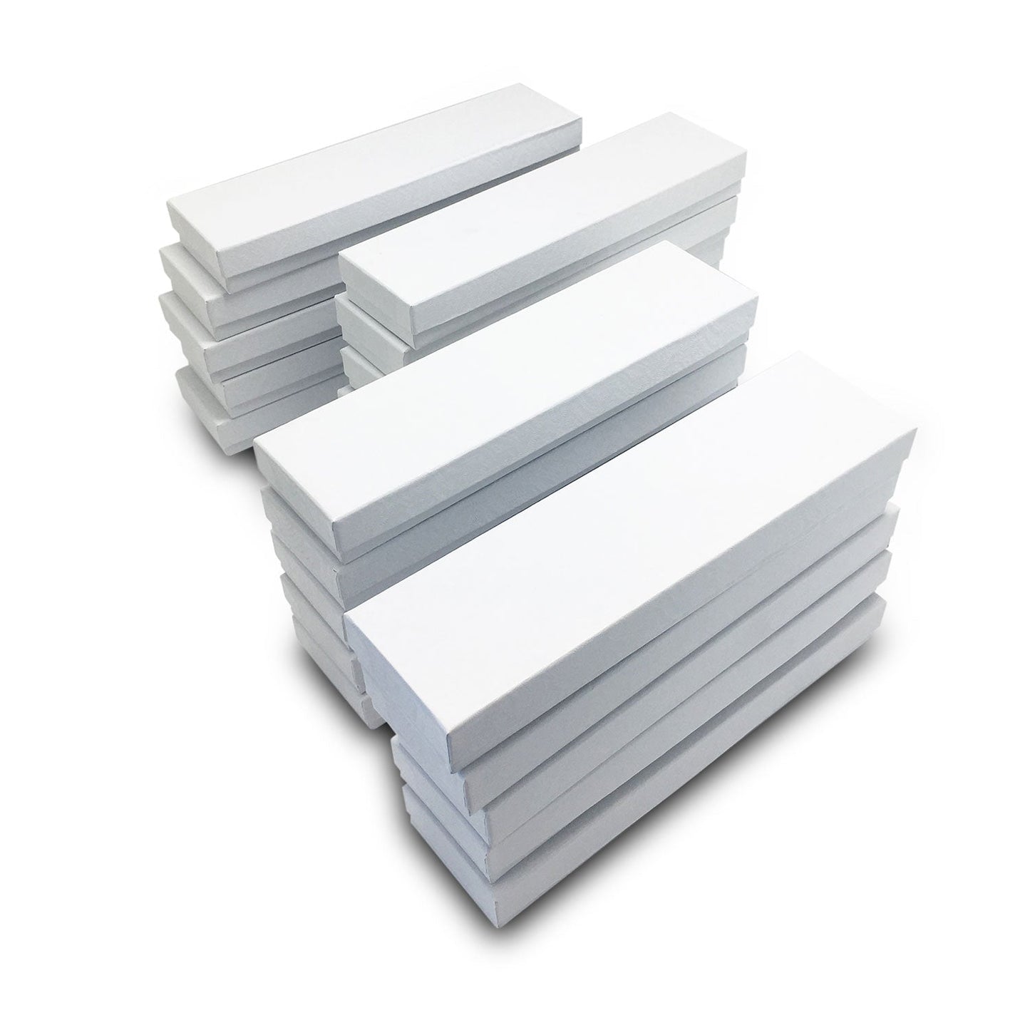 #82 - 8"x 2"x 1" White Swirl Cotton Filled Box