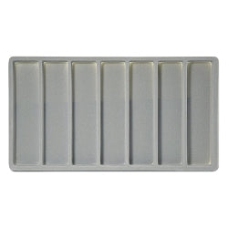 Full Size grey 7 Compartment Jewelry Bracelet Tray Liner Insert