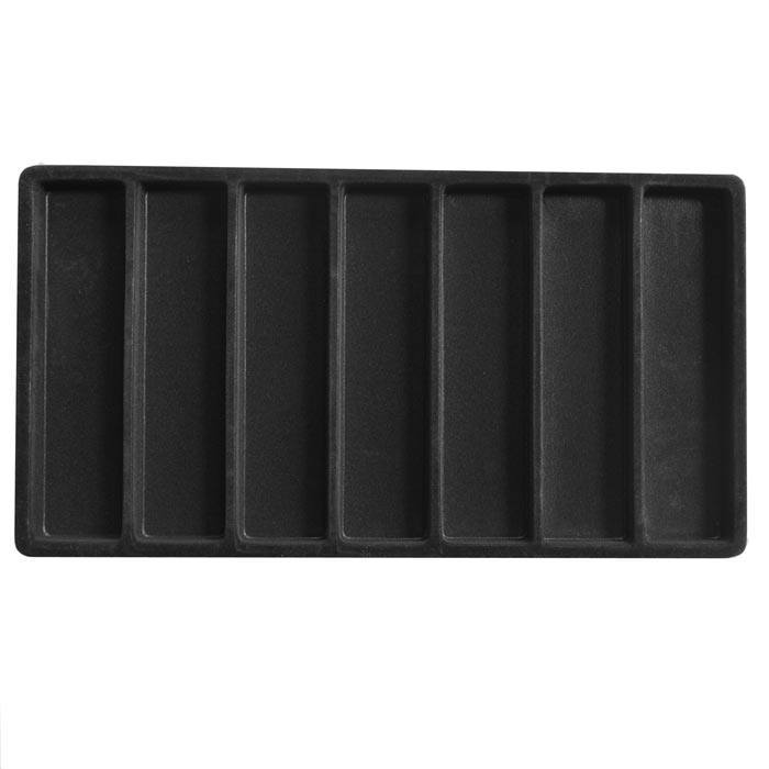 Full Size Black 7 Compartment Jewelry Bracelet Tray Liner Insert