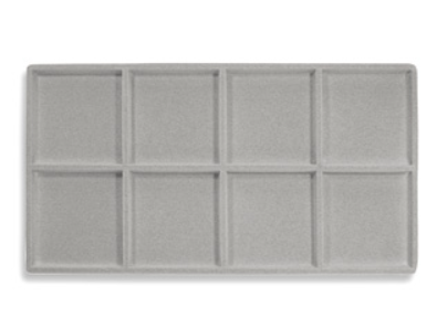 Full Size grey 8 Compartment Jewelry Bracelet Tray Liner Insert