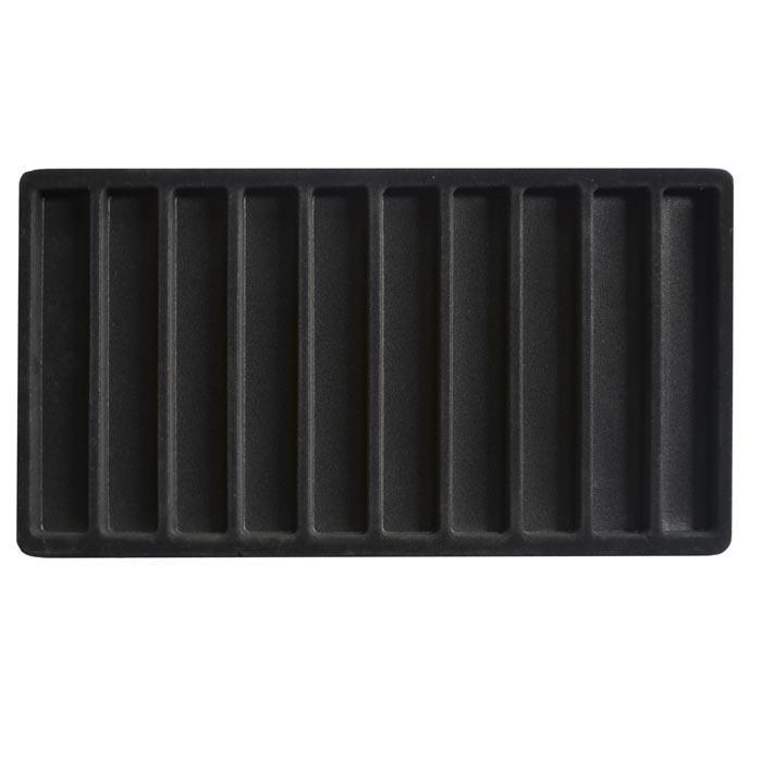 Full Size Black 10 Compartment Jewelry Bracelet Tray Liner Insert