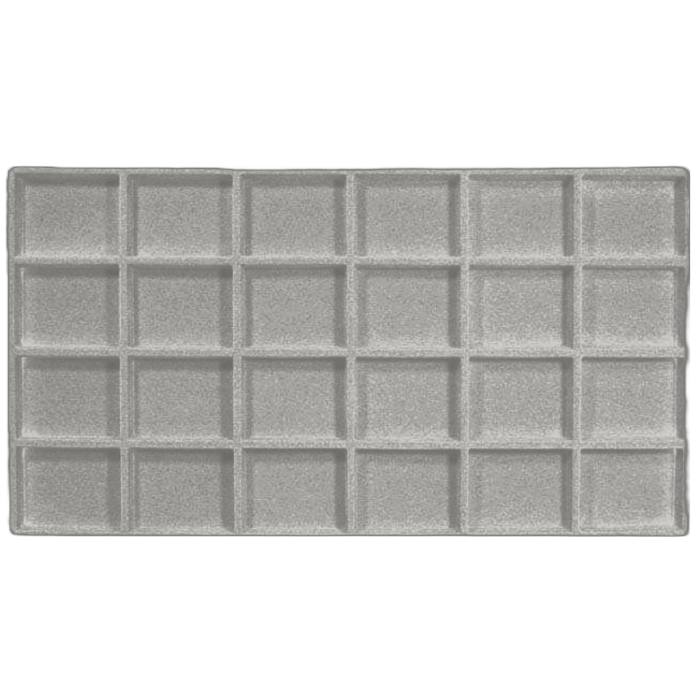 Full Size grey Flocked 24 Compartment Jewelry Bracelet Tray Liner Insert