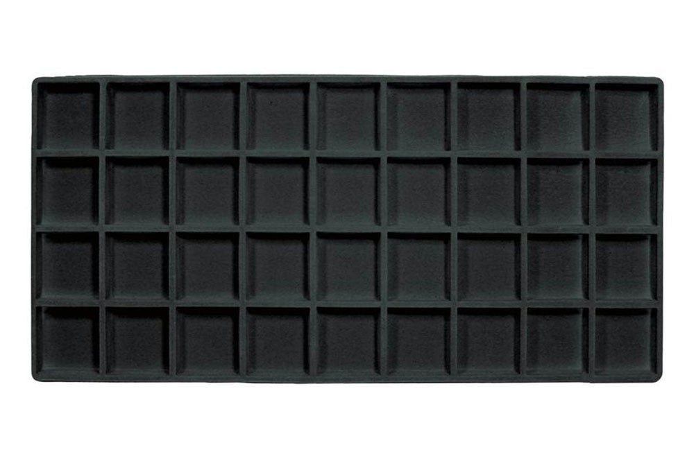 Full Size Black 36 Compartment Jewelry Tray Liner Insert