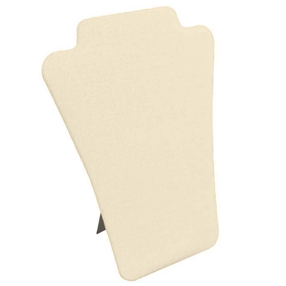 Beige Linen Jewelry Necklace Easel, 8" Tall"