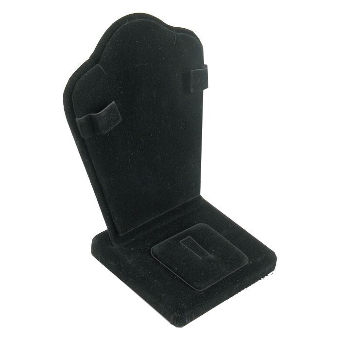 Black Velvet Jewelry Earring, Ring and Pendant Display Stand