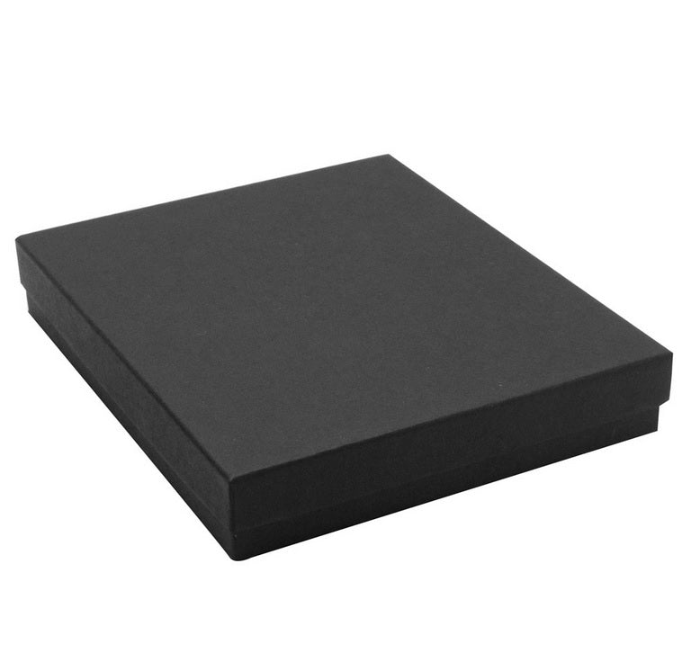 #MB75 - 7 1/8" x 5 1/8" x 1 1/8" Matte Black Cotton Box