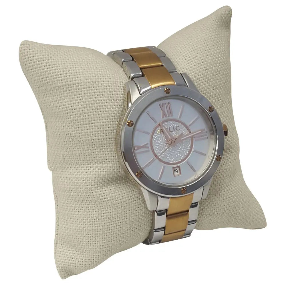 Tan Linen Jewelry Watch / Bracelet Pillow