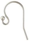 Sterling Silver Dot Ball French Hook Ear Wires Ball Dot 20x11mm/ Dangle Earring Hooks