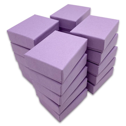 #10 - -1 7/8" x 1 1/4" x 5/8"H of  Matte Purple Cotton Filled Paper Box