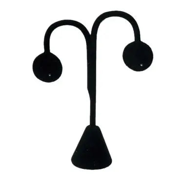 Black Velvet Jewelry Earring Tree Display Stand, 5-3/4" Tall