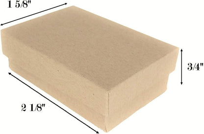 #K11 - 2 1/8" x 1 5/8" x 3/4" Kraft Cotton Filled Paper Box