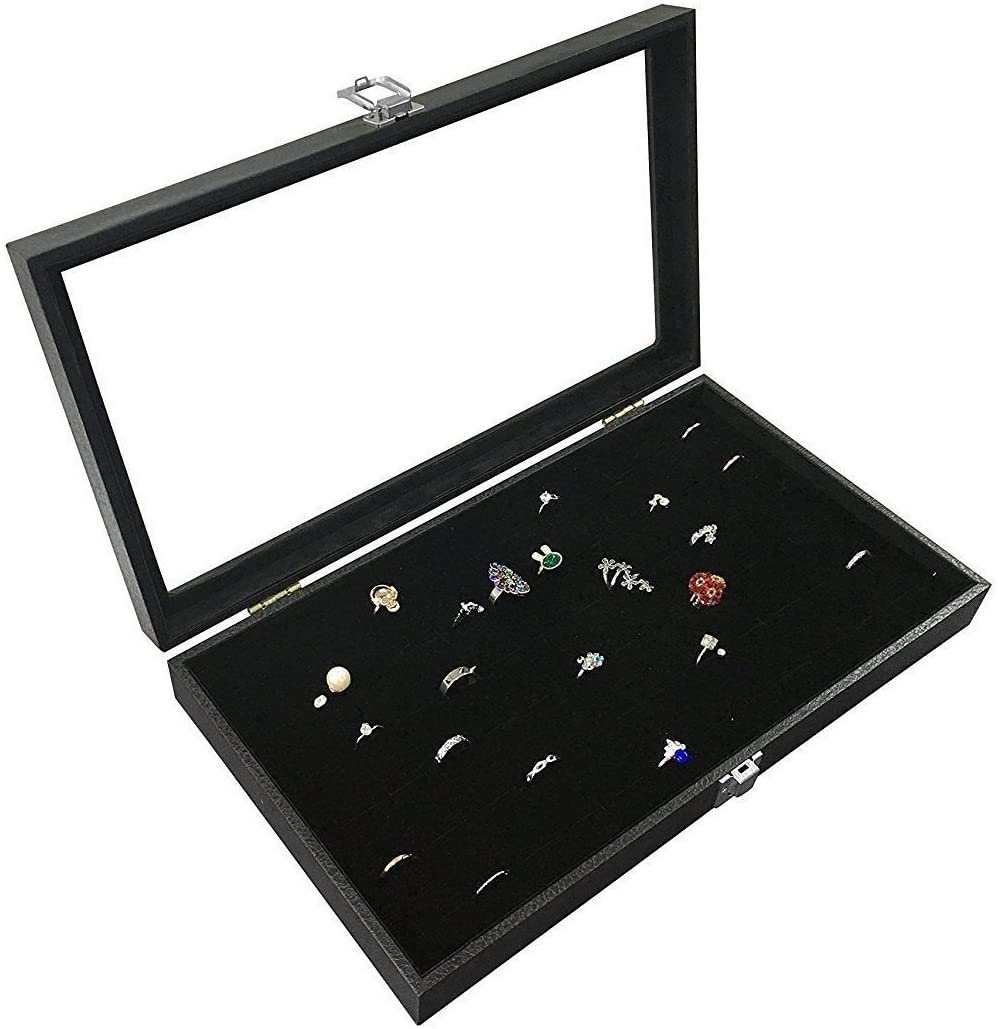 Jewelry Tray with Glass Lid
