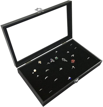 Jewelry Tray with Glass Lid