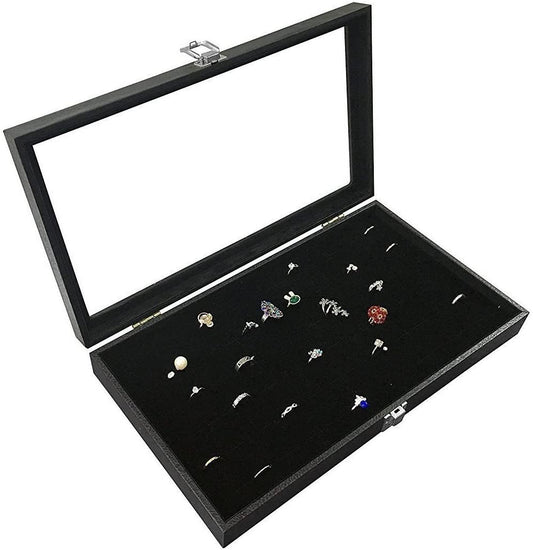 Jewelry Tray with Glass Lid