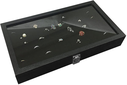 Jewelry Tray with Glass Lid