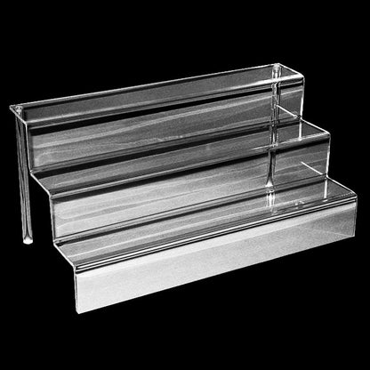 Large Clear Acrylic 3 Tier Riser Shelves Display Stand