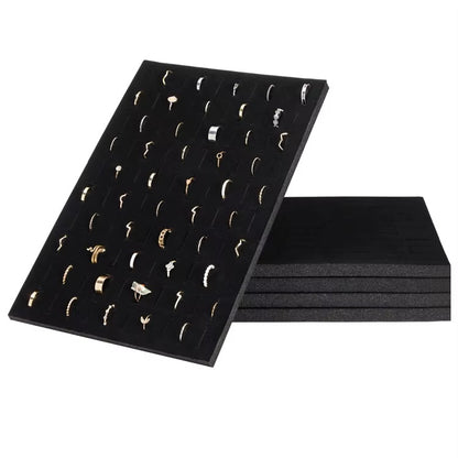 Black Foam 72 Slot Jewelry Ring Tray Liner Insert