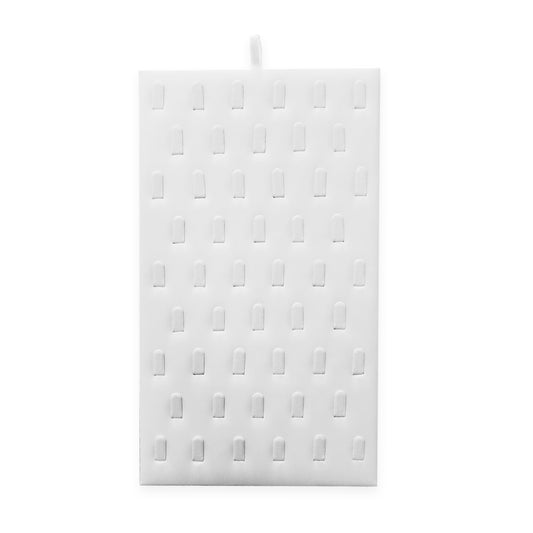 White Leatherette Ring Clip Pad Vertical(50) Ring Tray Liner