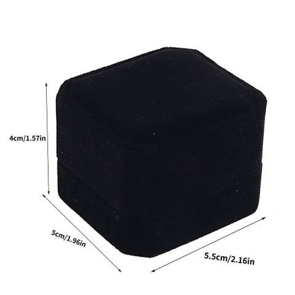 Black Velvet Ring Box
