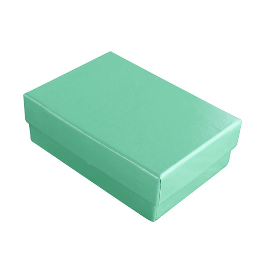 #32 - 3 1/4"W x2 1/4"Dx 1"H   Teal Blue Cotton Filled Box