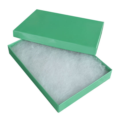 #65 - 6 1/8" x 5 1/8" x 1 1/8" Teal Cotton Paper Box