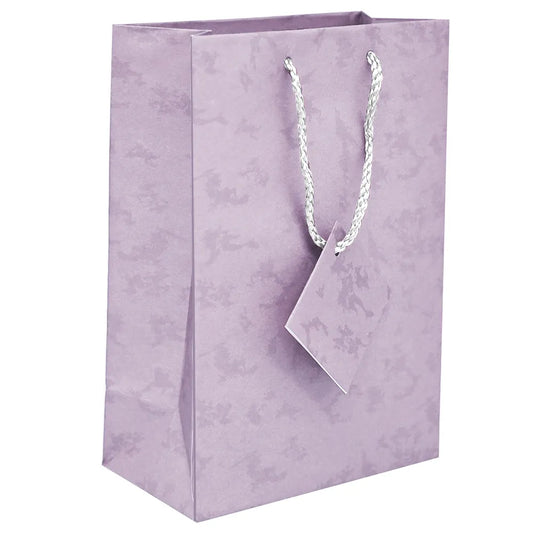 Lavender Paper Tote Gift Shopping Bags, 4-3/4" x 2-1/2" x 6-3/4" Pack of 10