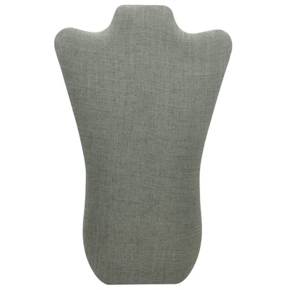 Grey Linen Curved Jewelry Necklace / Chain Display Easel