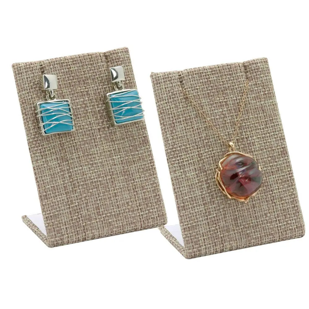 Burlap Jewelry Earring / Pendant Display Stand