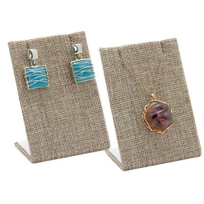 Burlap Jewelry Earring / Pendant Display Stand