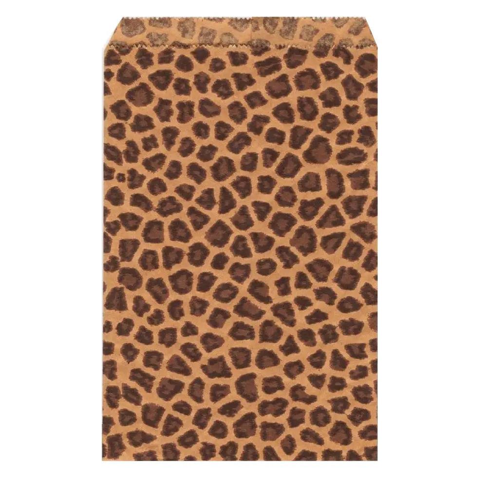 Animal Print Gift Shopping Bags, 100 Per Pack, 6" x 9"