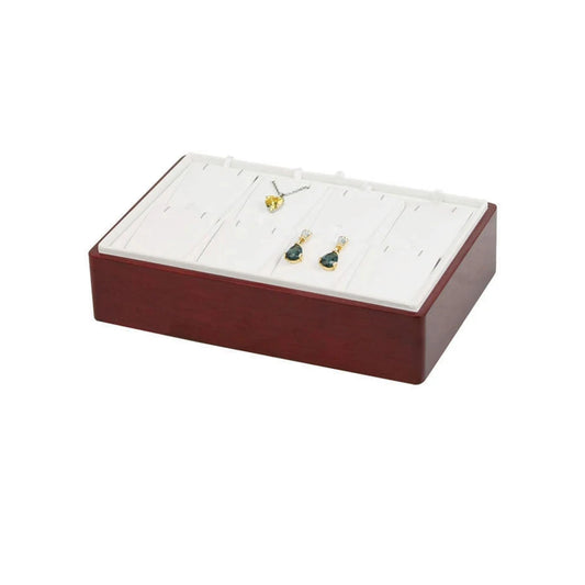 Red Rosewood Jewelry Pendant Display Tray, Holds 8 Pendants