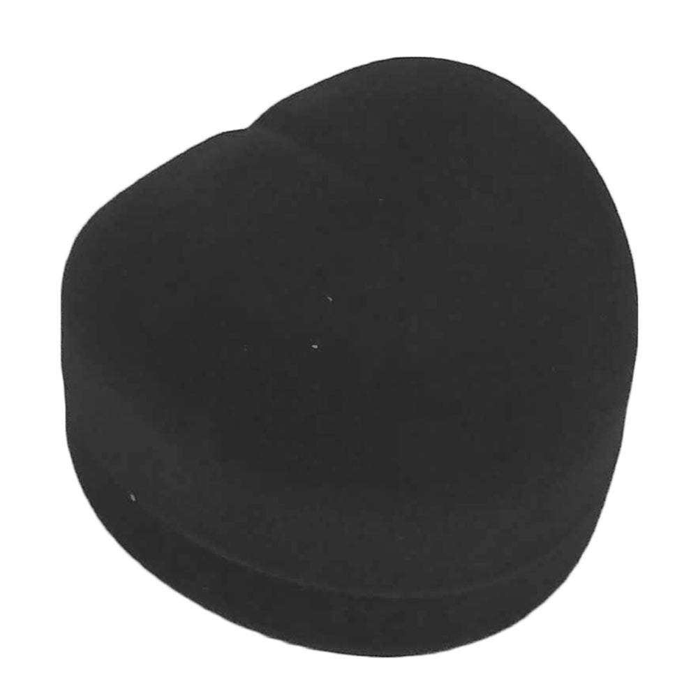 Small Black Heart Shaped Velour Ring Boxes