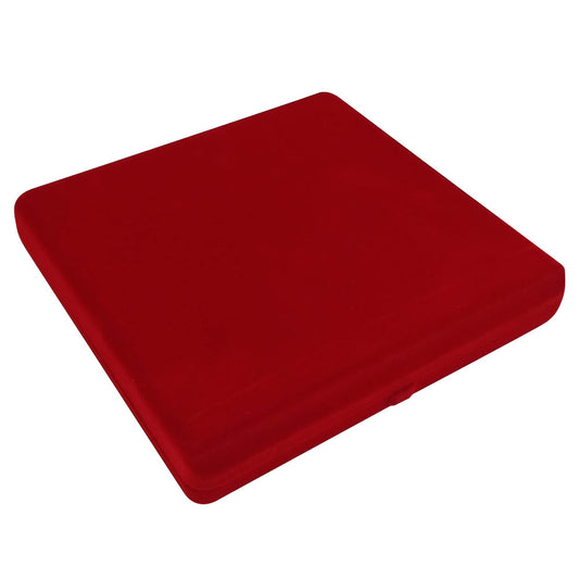 Red Flocked Velour Necklace Box