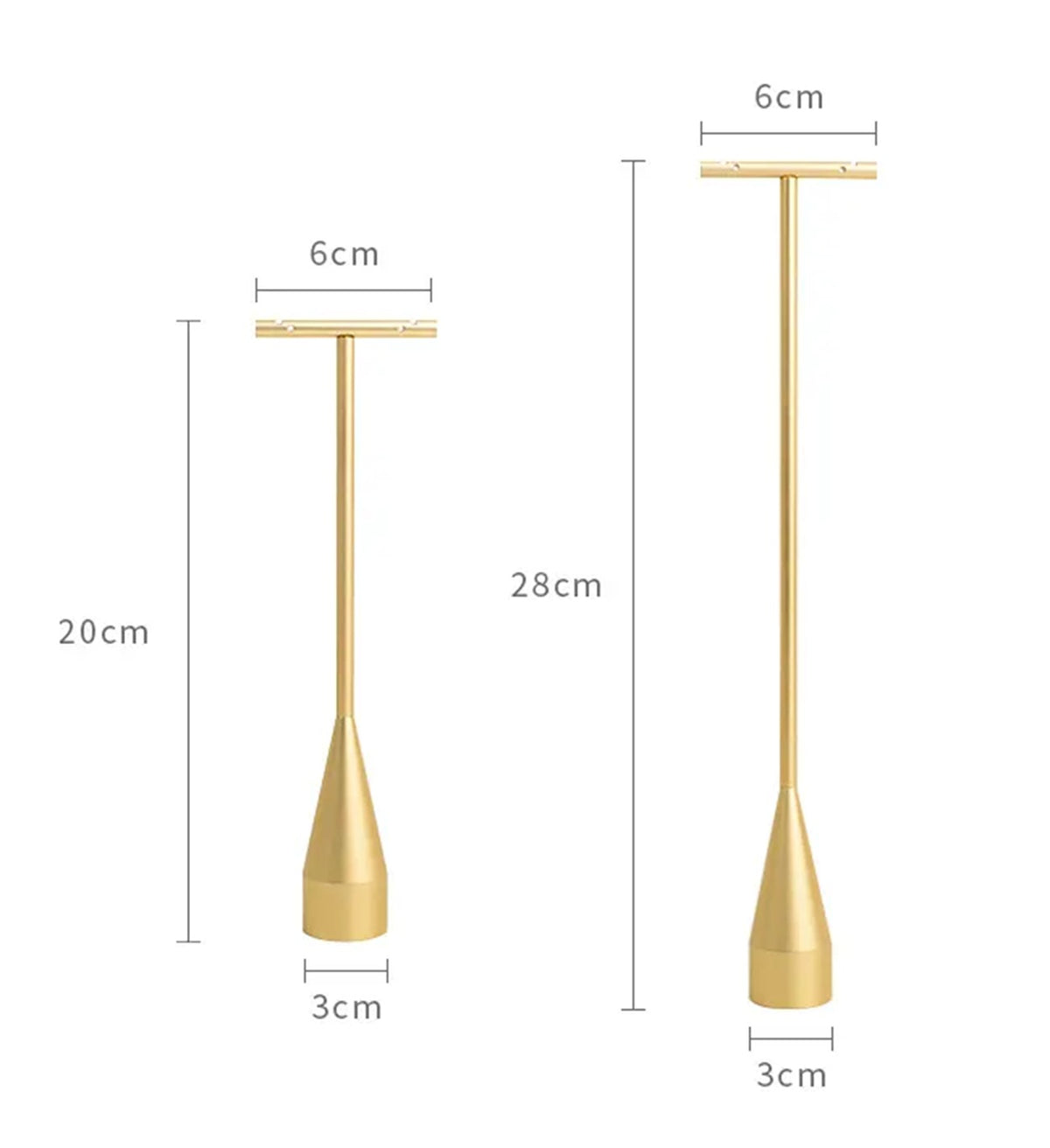 Luxury Gold Metal T-Bar Water Drop Gold Earring Display Stand Size- 8" High