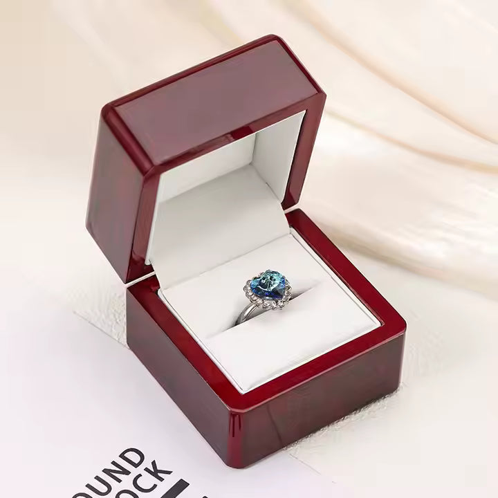 Red Rosewood Jewelry Ring Box Packaging