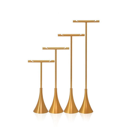 Tall Luxury Gold T-Bar Jewelry Display Stands